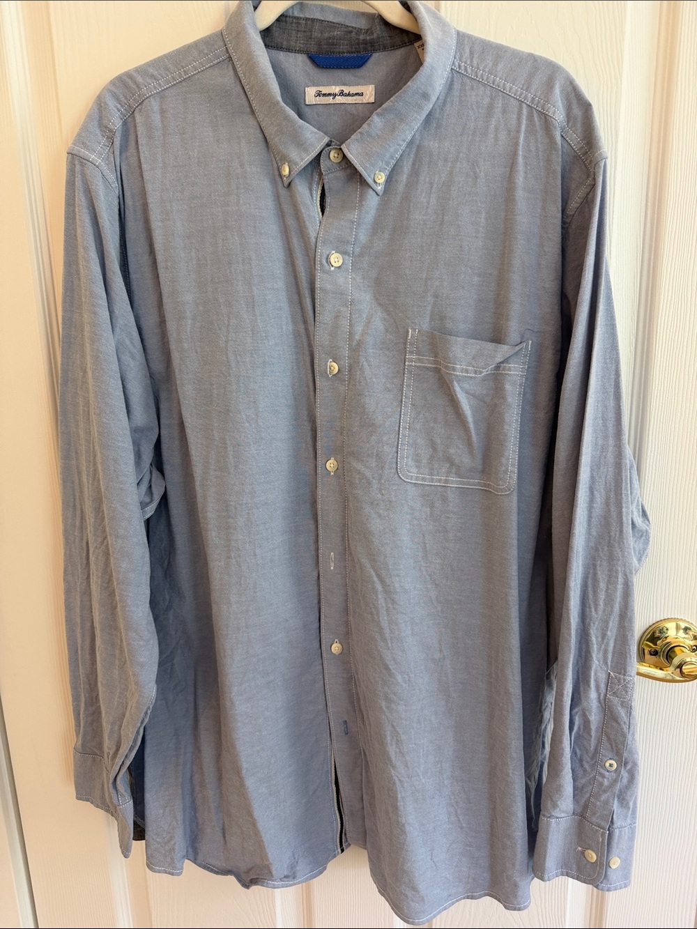 Tommy Bahama Men's Sky Blue Button-Down Long Sleeve Shirt